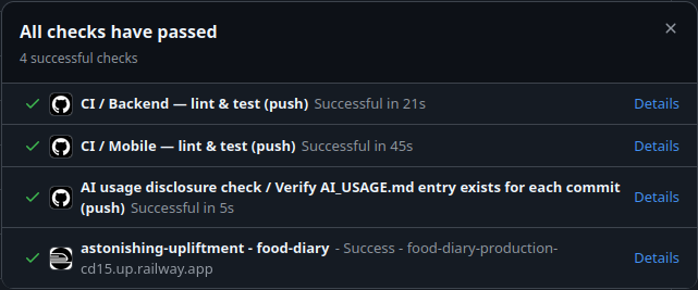 Push checks passed
